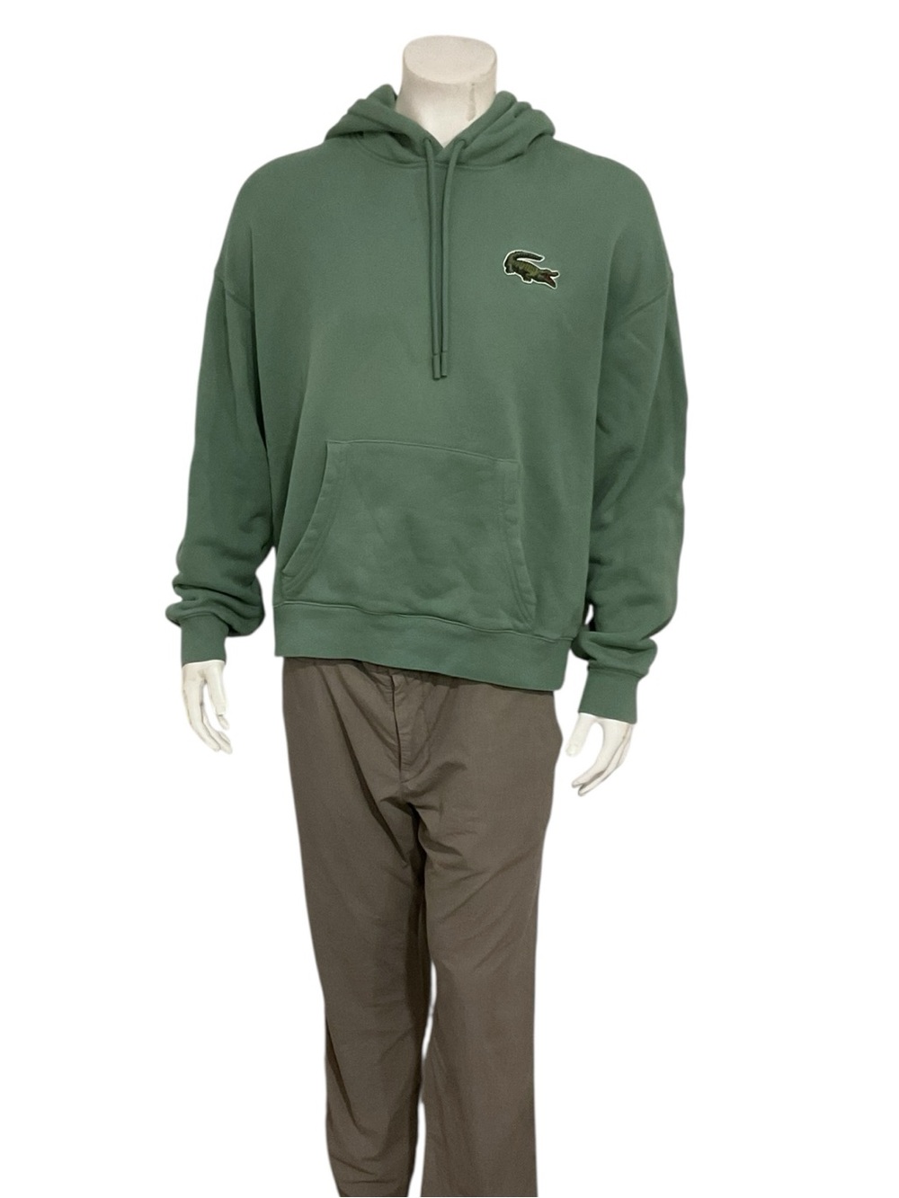 Lacoste Unisex Olive Green Pullover Hoodie